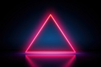 Shape triangle neon background light illuminated futuristic. 