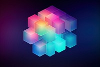 Isometric cubes abstract pattern purple.