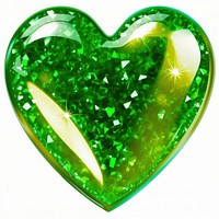 Green heart gemstone jewelry emerald. AI generated Image by rawpixel.