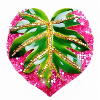 Leaf jewelry glitter plant. AI generated Image by rawpixel.