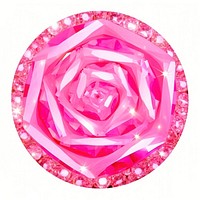 Pink circle jewelry shape white background. AI generated Image by rawpixel.