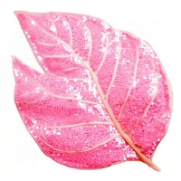 Pink leaf glitter plant petal. AI generated Image by rawpixel.