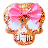 Skull glitter dessert white background. AI generated Image by rawpixel.