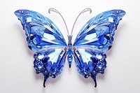 Butterfly gemstone white background accessories.