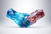 Handshake shape gemstone crystal jewelry.