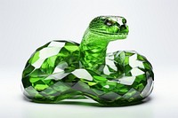 Snake shape gemstone reptile emerald.