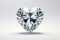White heart gemstone jewelry diamond.