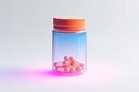 Drug glass pill jar.