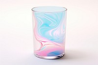 Fluid glass vase white background.