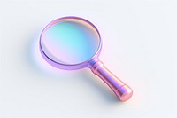 Magnifying glass white background reflection appliance.