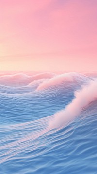 Pink ocean wave outdoors horizon nature.