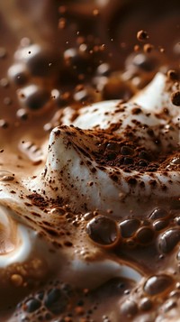 Hot cocoa chocolate dessert food.