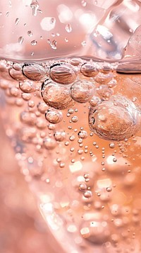 Pink champagne bubble rain macro photography.