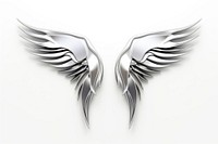 Wings Chrome material silver white logo.