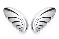 Wings Chrome material silver shiny white.