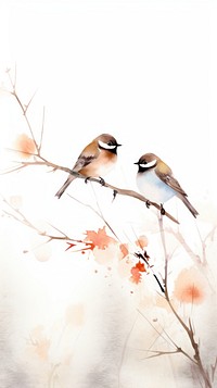 Bird sparrow animal branch.