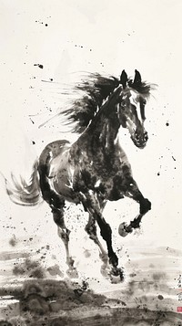 Horse stallion painting drawing.