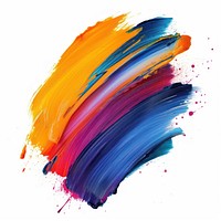 Colorful brush stroke backgrounds paint white background.
