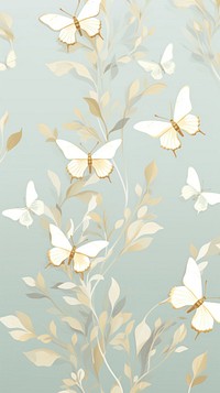 Butterflies wallpaper pattern plant.