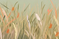  Field of grass flowers aesthetic of autumn and fall backgrounds painting plant. AI generated Image by rawpixel.