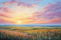  Meadow background landscape sky backgrounds. AI generated Image by rawpixel.