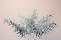  Palm leaves painting nature plant. AI generated Image by rawpixel.