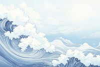Blue Sea Waves sea backgrounds outdoors.
