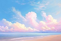  Beach sky backgrounds outdoors. AI generated Image by rawpixel.