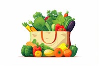 Fruits and vegetables bag plant food.