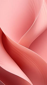 A pink candy folded paper artfully arranged on a table backgrounds abstract curve.