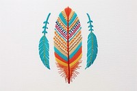 Dove in embroidery style pattern art lightweight.
