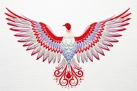 Dove in embroidery style pattern animal bird.