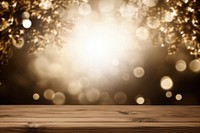  Sunlight bokeh background wooden table top winter nature. AI generated Image by rawpixel.