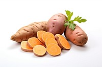 Japanese sweet potatoes with potatoes chop vegetable fruit plant.