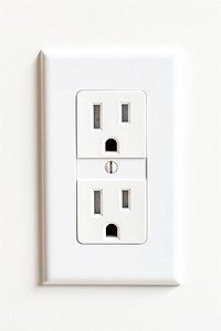 A White Electrical Outlet electrical outlet white background electricity.