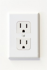 A White Electrical Outlet electrical outlet white background electricity.