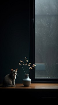  Cat windowsill mammal animal. AI generated Image by rawpixel.