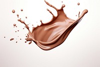 Chocolate milk splattered basketball splashing.