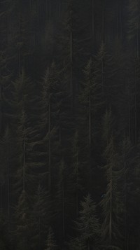  Dark pine forest nature plant black. AI generated Image by rawpixel.