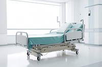 Hospital bed architecture furniture stretcher.