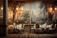 Luxurious restaurant architecture furniture building. AI generated Image by rawpixel.