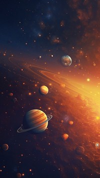  Sun in solar system astronomy universe outdoors. AI generated Image by rawpixel.