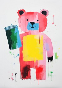 Art painting bear representation.