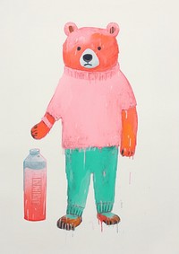 Bear art mammal representation.