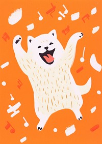Dogs dancing party mammal animal paper.