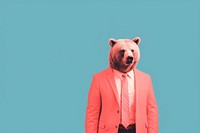 Bear in business suit celebrated bear mammal animal.