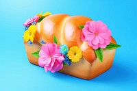 3D surreal of a loaf with flowers plant food freshness.