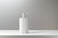  White cream bottle cylinder simplicity bathroom. AI generated Image by rawpixel.