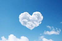 A heart shaped is a altocumulus cloud sky outdoors nature.