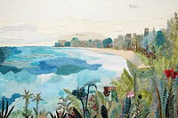 Bali beach landscape outdoors painting.